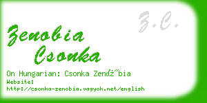 zenobia csonka business card